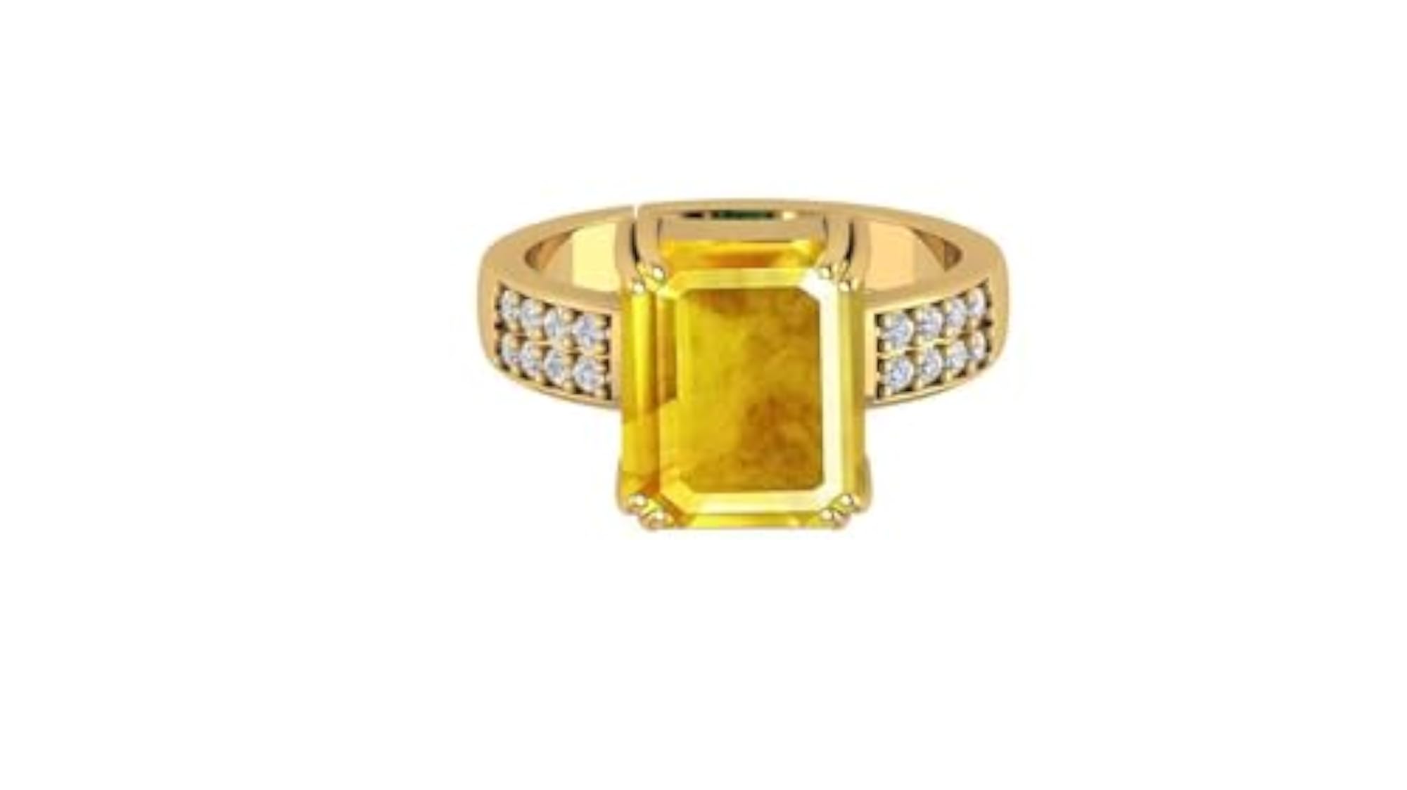 Men's & Women's Certified Yellow Sapphire Ring